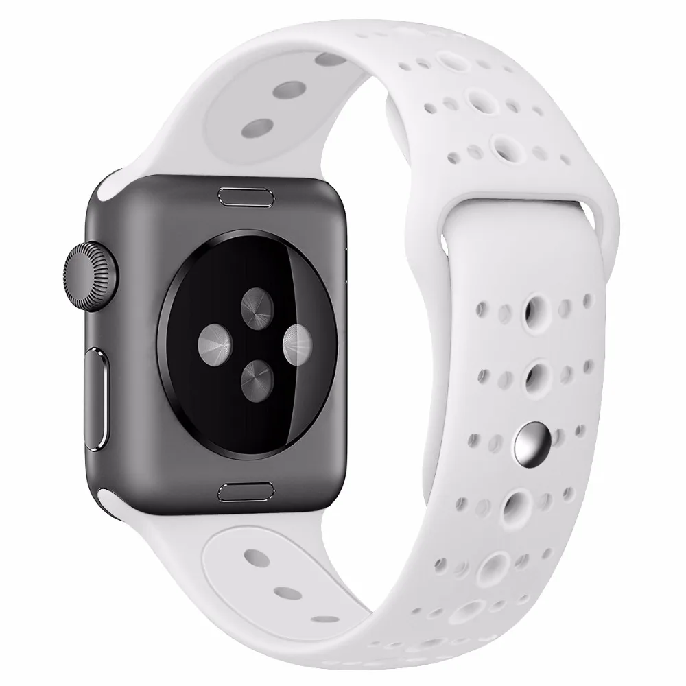 Ремешки для Apple Watch 38/40 мм 42/44 мягкий силиконовый сменный Браслет iWatch Series