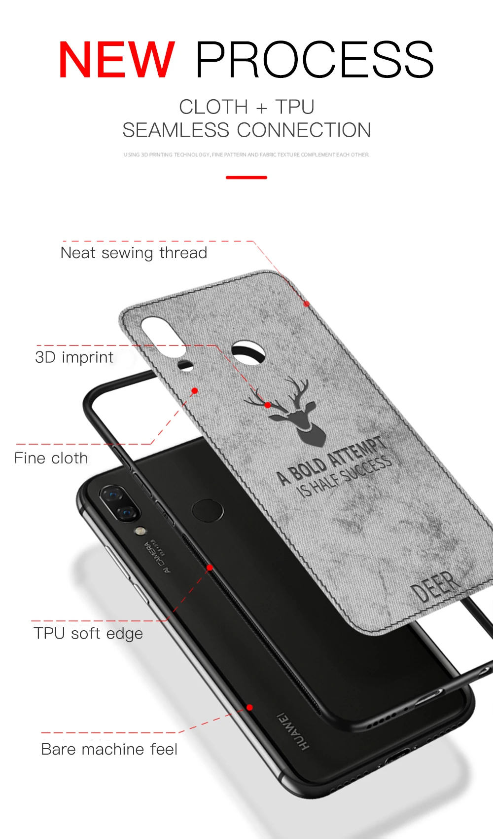Кожаный чехол с оленем для huawei mate 20, 10, 9, 8 Pro, P9, P10, P20, P30 LITE, P20, P10 Plus, Мягкий тканевый бампер с Бэтменом