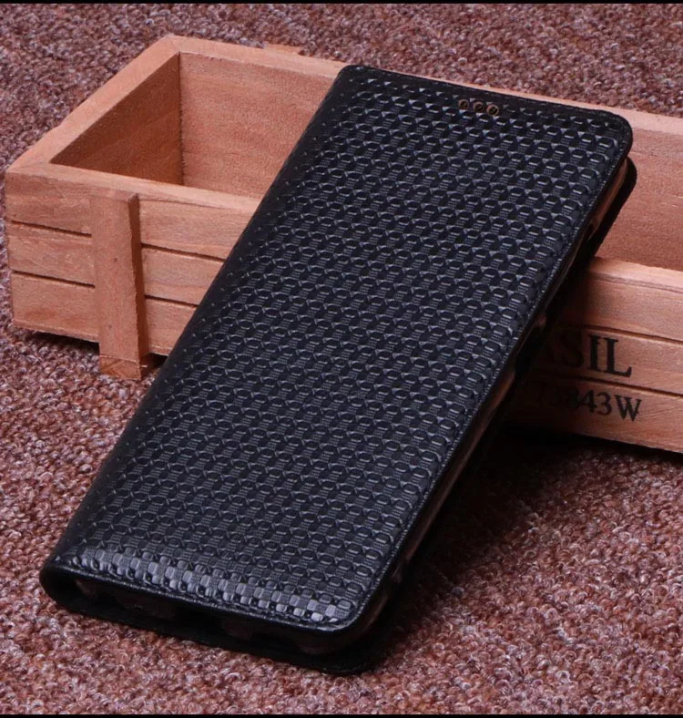 Nefeilike Роскошный чехол-книжка из натуральной Xiaomi mi X 3, кожаный чехол-книжка для Xiaomi mi X3 с отверстием для подставки - Цвет: black straw mat