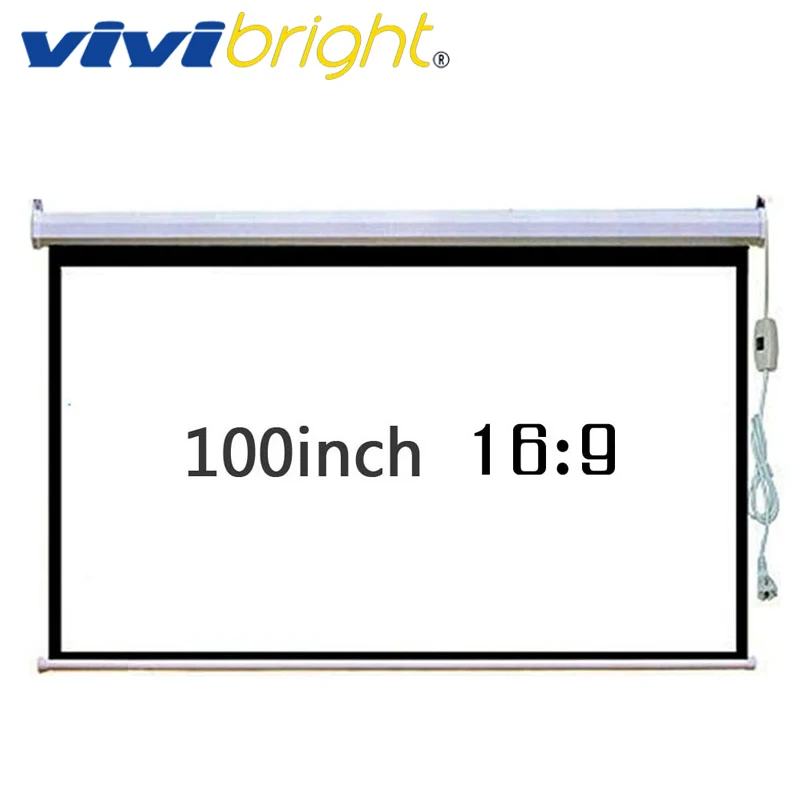 ViviBright 100 дюймов 16:9 электрический проектор настенный экран. Применяется ко всем