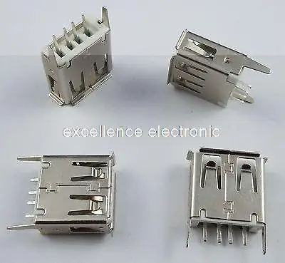 50 шт. USB 4 Pin Type A Штекерный разъем DIP 13 0|4 pin female connector|4 femaleconnector socket |