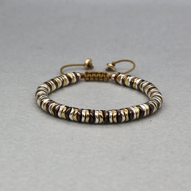 Simple metal bracelet new fashion beads adjustable vintage beaded bohemian wind male ladies | Украшения и аксессуары