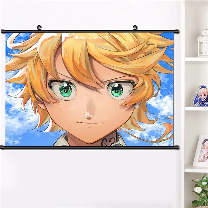 Аниме обещанные Neverland Yakusoku no Neverland Норман Эмма Рей Фил Изабелла настенные подвесные плакаты украшение дома 40*60 см - Цвет: E