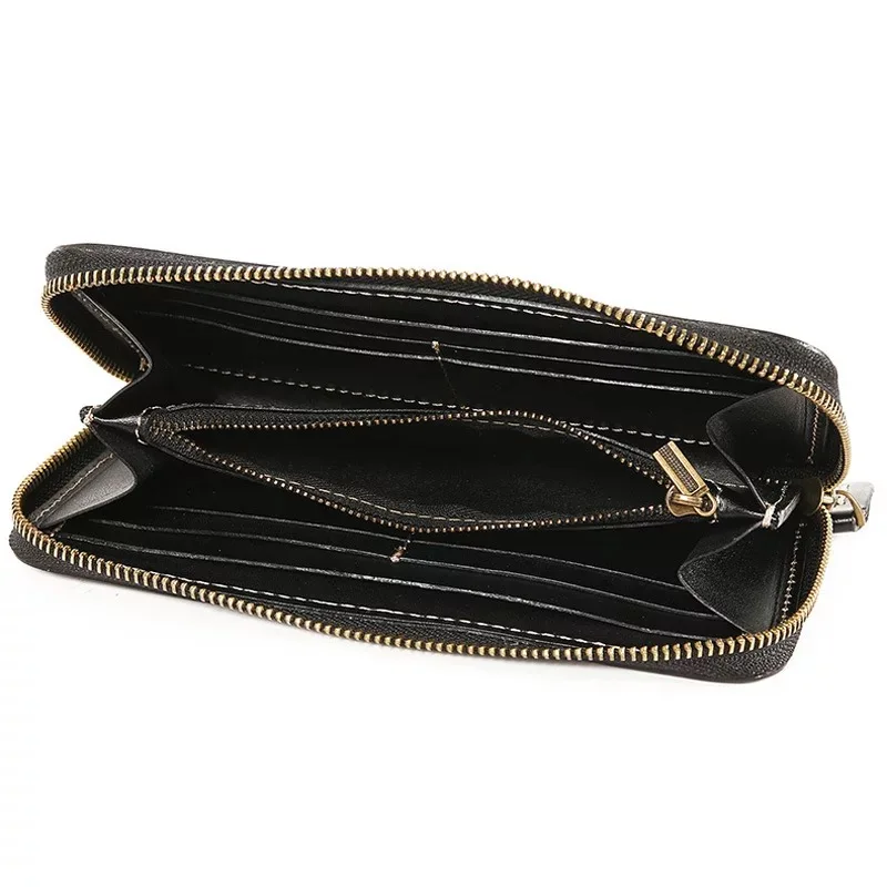 100% натуральная кожа Выгравированный слон Ганеш дизайнерский Мужской Длинный