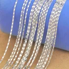 Серебряная цепочка для ожерелья, 16-30 дюймов, с застежкой-карабином, для самостоятельной сборки, 10 шт.