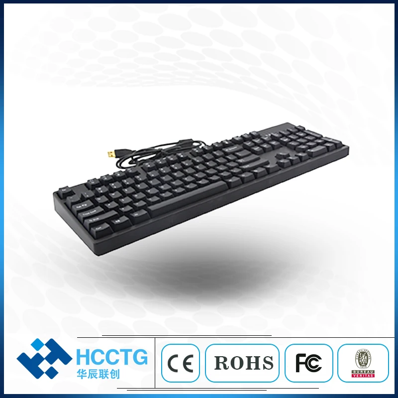 PBT Keycaps Mechanical Keyboard Red Switch White Backlight 104 Keys Game Keyboard