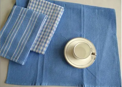 Новые идеальные домашние тканевые вафельные плетеные кухонные полотенца (три