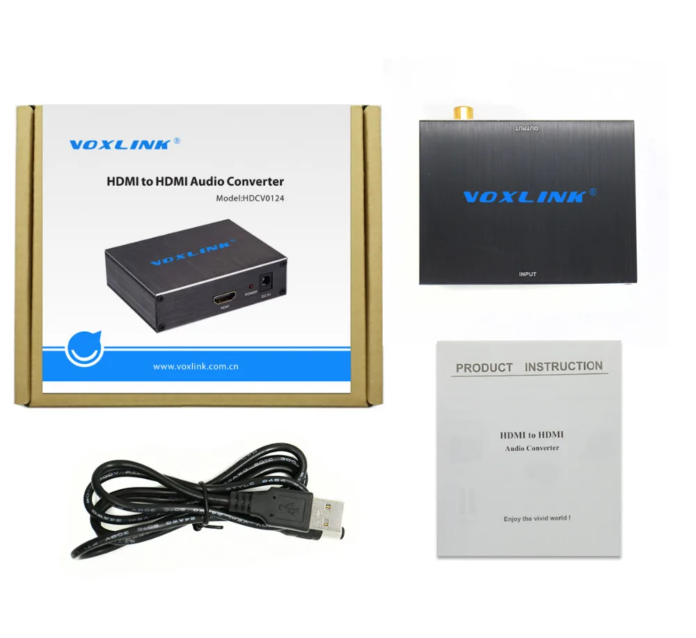 Voxlink HDMI аудио эксрактор конвертер к с оптический Toslink SPDIF + коаксиальный 3.5 мм