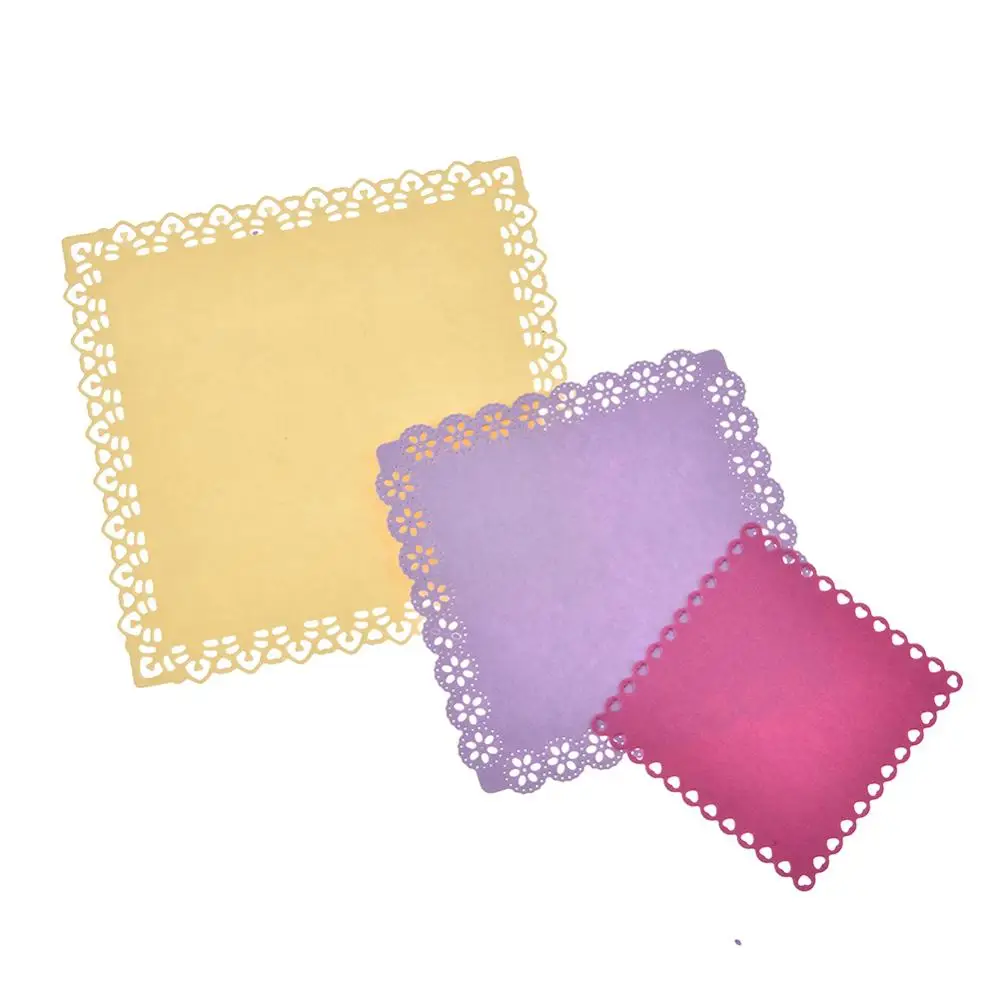 3pcs/set Hollow Square Metal Cutting Dies and Stamps for DIY Scrapbooking Photo/Album Decorative Embossing Paper Card Stencils | Дом и сад