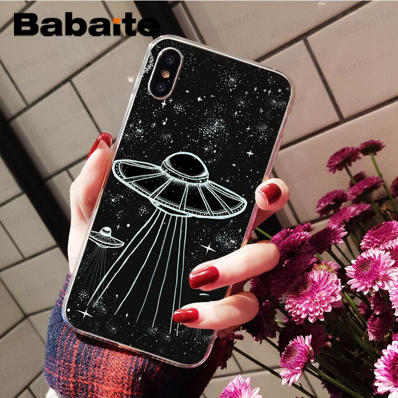 Мягкий высококачественный чехол для iPhone 7 для телефона Babaite Alien UFO 8 5 5Sx 6 7 plus 8 Plus X XS MAX XR - Цвет: A16