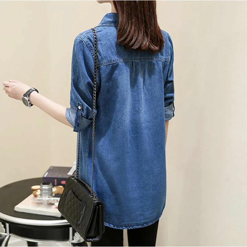 

Women Basic Coat Denim Jackets Women Boyfriend Style Jean Jacket Denim Loose Spring Autumn Denim Jeans Coats Casacos Feminino