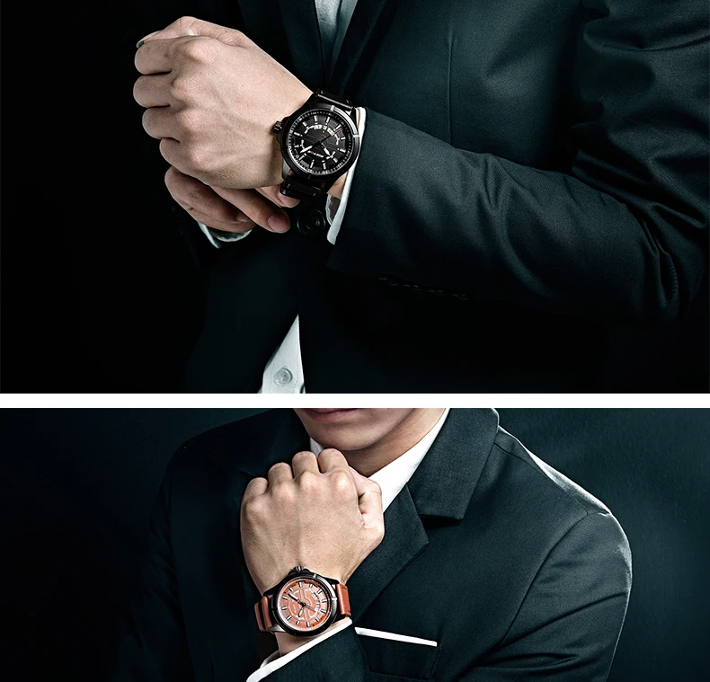 Мужские армейские водонепроницаемые кварцевые часы Reloj Masculino Montre Femme наручные часы с ремешком из натуральной кожи ударные спортивные часы для мужчин