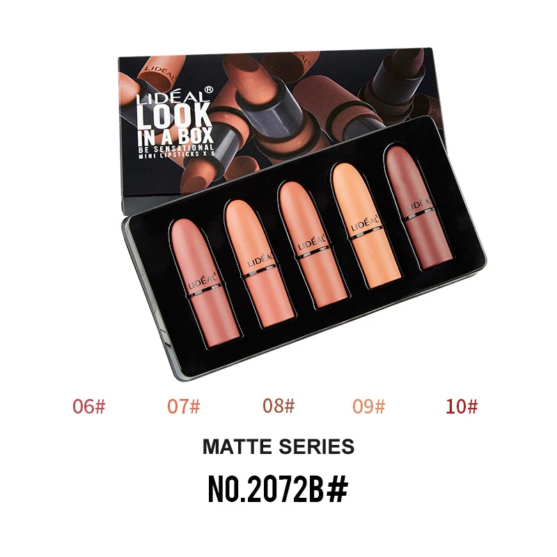 5 шт./компл. LIDEAL набор для губ профессиональная Водонепроницаемая губная помада