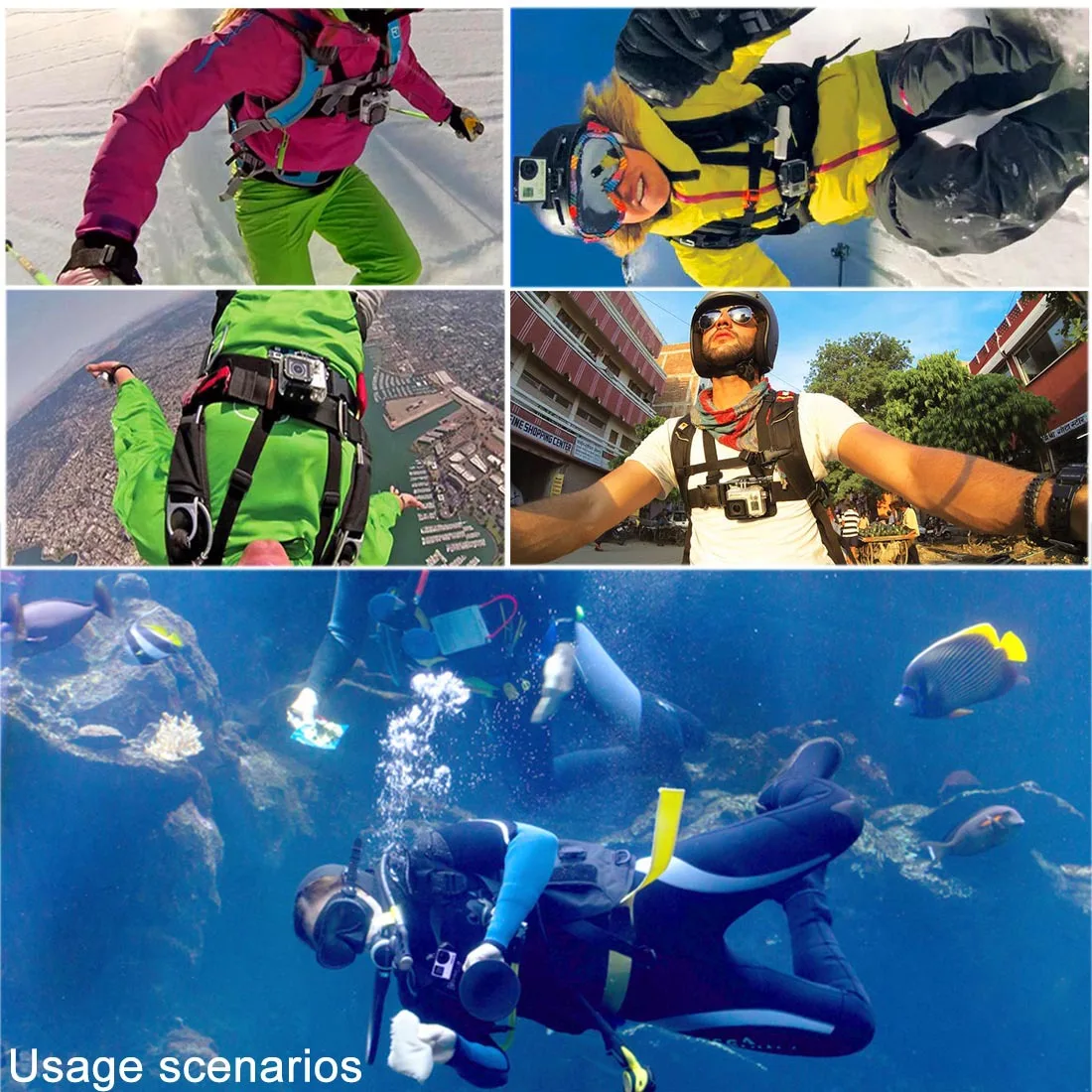 Нагрудный ремень для Gopro hero 7 6 5 Xiaomi yi 4K Экшн-камера нагрудное крепление жгут для Go Pro SJCAM SJ4000 sport cam fix
