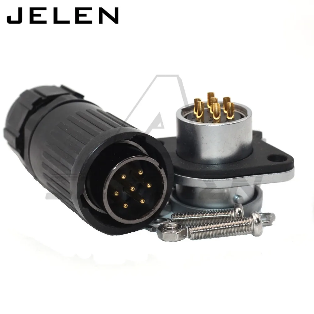 Waterproof HE20 type IP65 cable connector plug socket Male Female 7pin | Обустройство дома