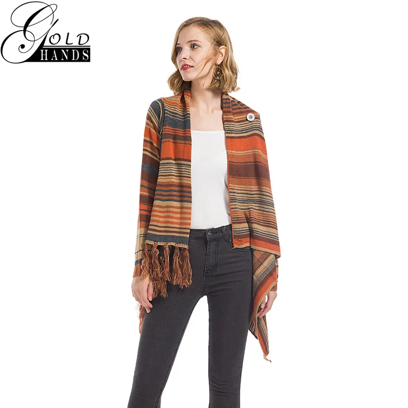 Золотой Модный кардиган с воротником-шарфом индивидуальный свитер большой