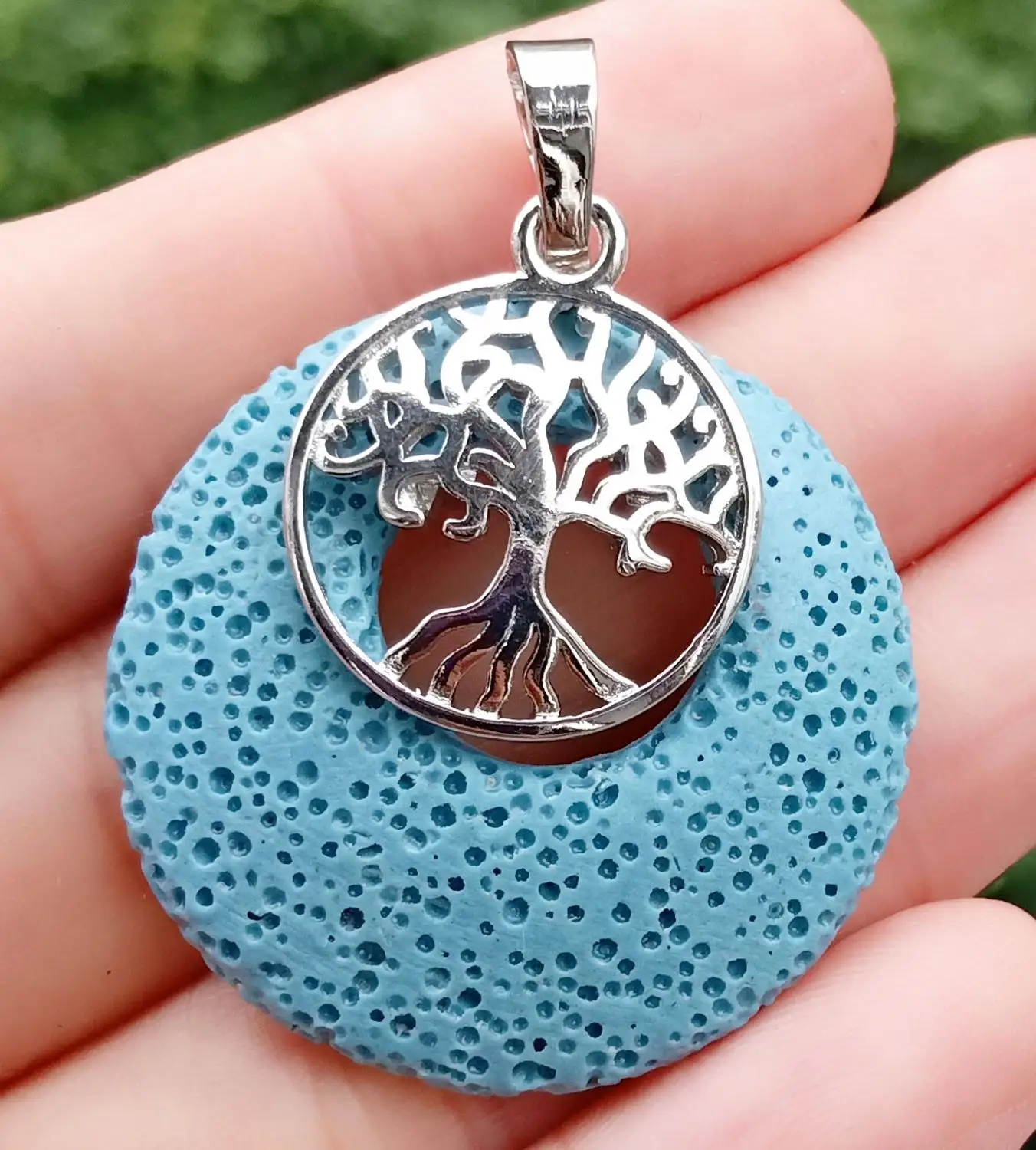 Вулкано лава подвеска бисер дерево жизни Круглый Пончик энергии рейки