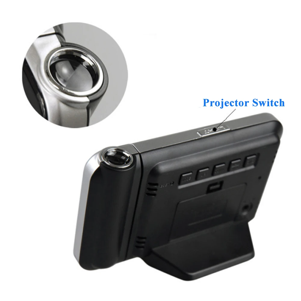 Часы настенные электронные с проекцией погоды и ЖК дисплеем цифровые