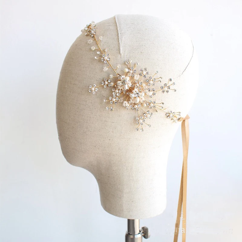 Повязки для волос ручной работы в Корейском стиле с лентой невесты мягкие