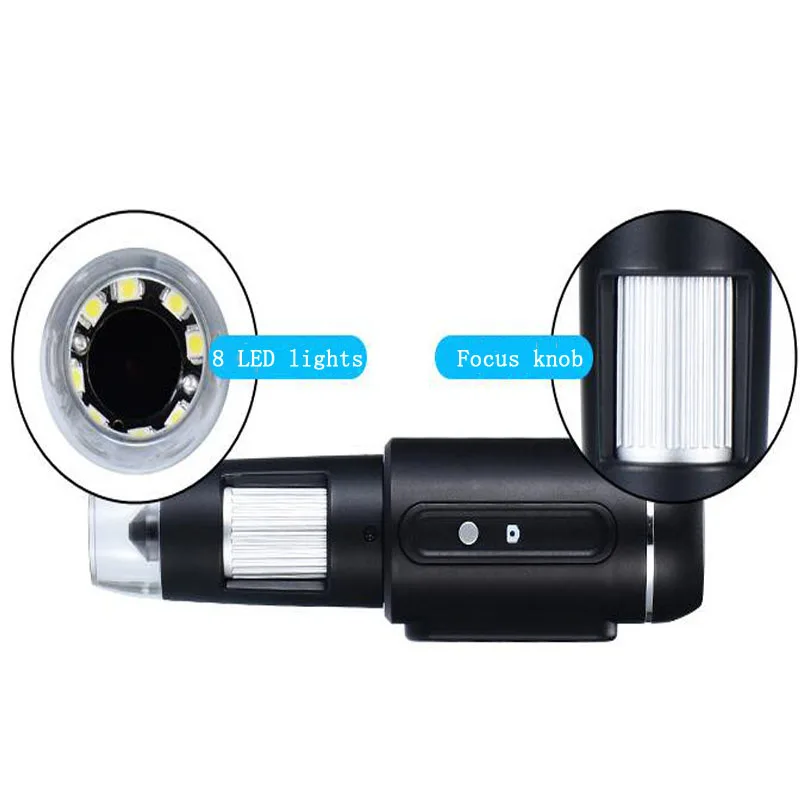 Цифровой микроскоп HD 5MP 300X USB эндоскоп с зумом камера 8 светодиодами и дисплеем