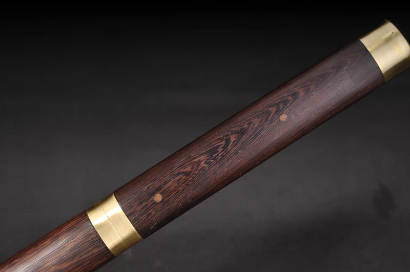 Китайский меч династии Тан прямой ручной работы дамасский сложенный стальной