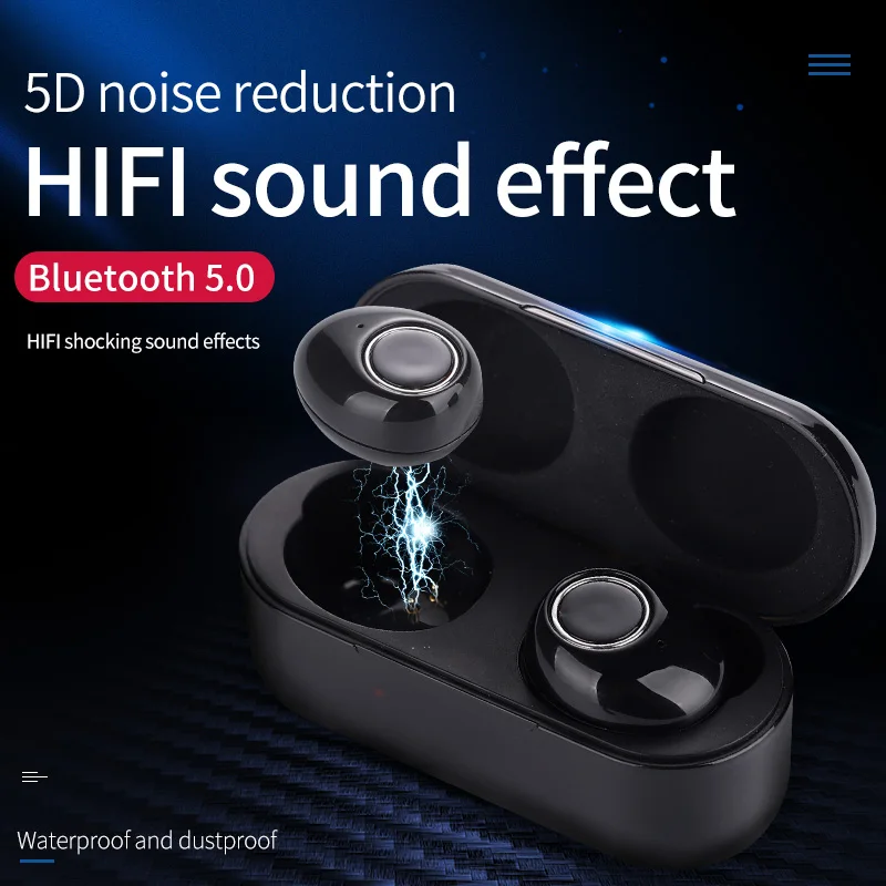 Bluetooth 5 0 наушники IPX5 Водонепроницаемая беспроводная гарнитура спортивные басы TWS