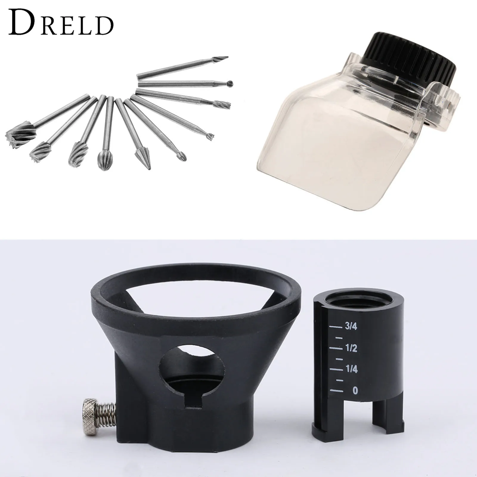 10 шт. фрезы для дрели с защитным чехлом|burrs for dremel|milling burrsgrinding bit |