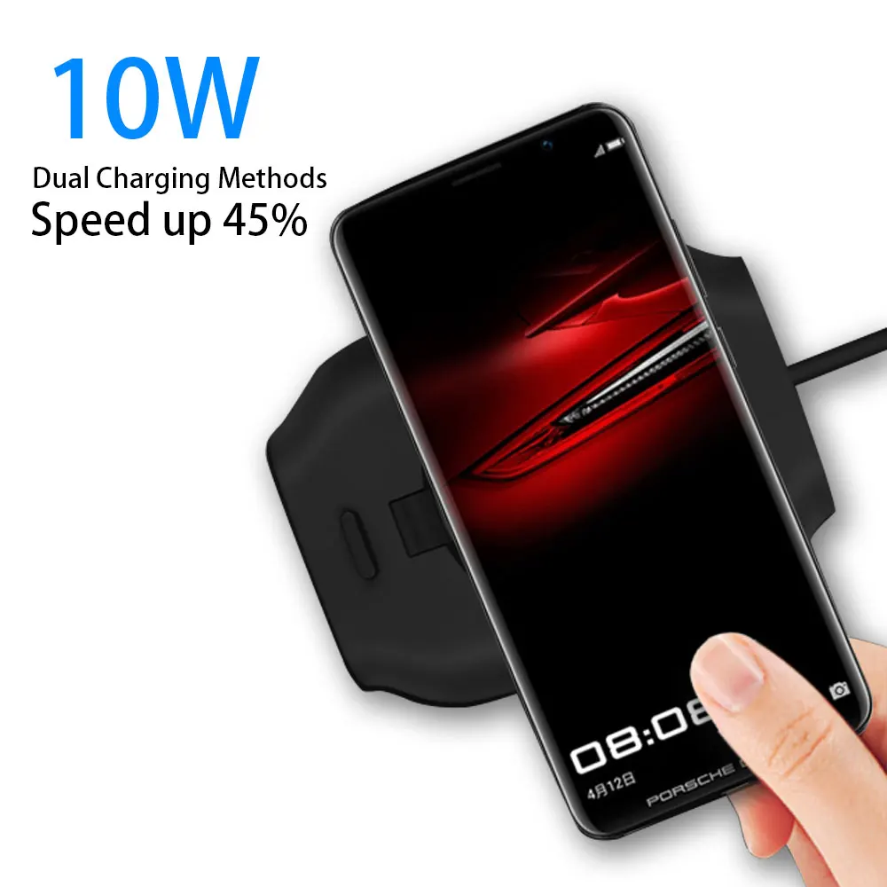 Ascromy 3 USB быстрое QI Беспроводное зарядное устройство Подставка для Apple iPhone X 8 Plus samsung Galaxy S9 S8 Note 8 9 Индукционная зарядная подставка 10 Вт