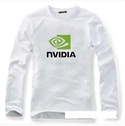 Мужская футболка с длинными рукавами из хлопка NVIDIA IT programmer осенне-Весенняя it fans |