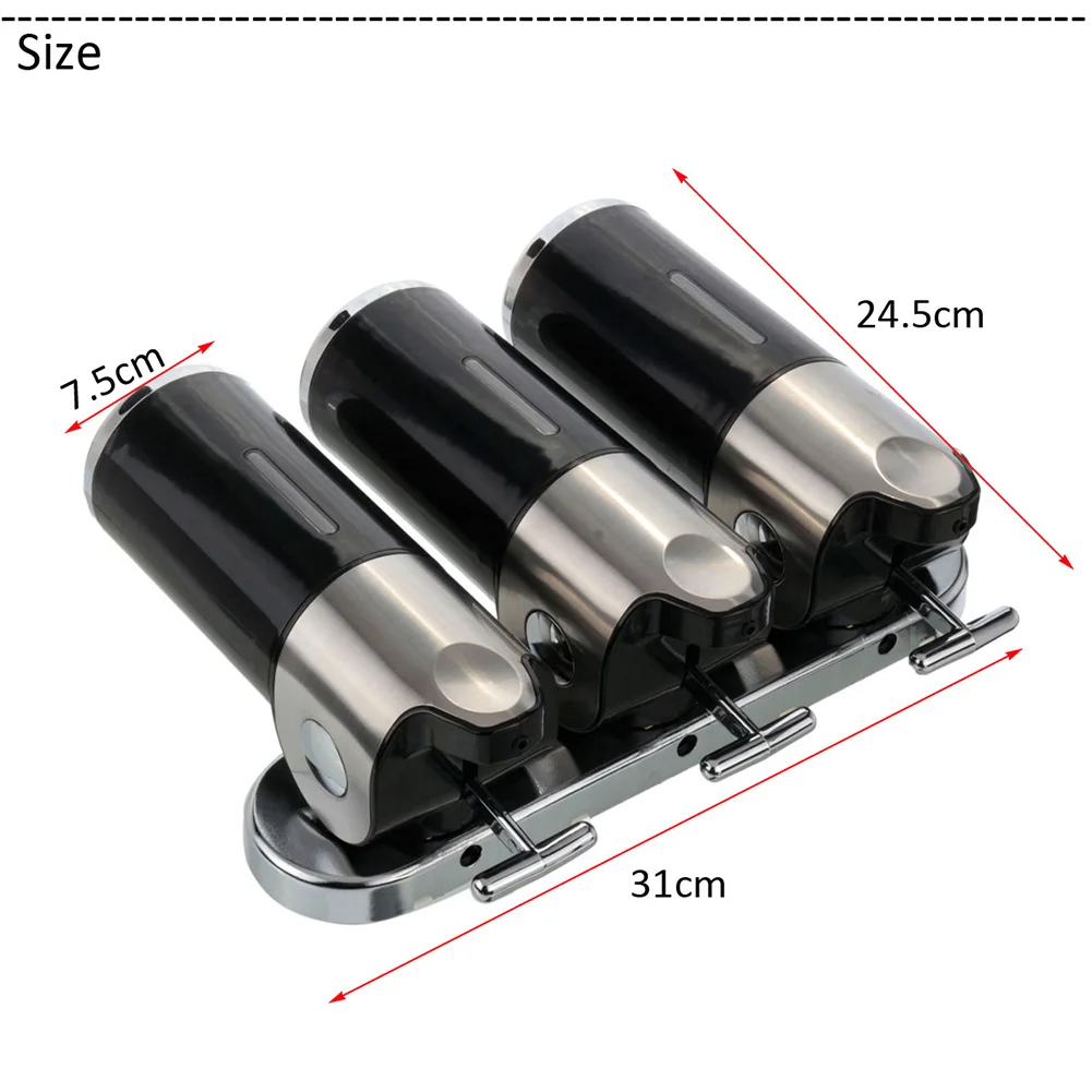 

Bathroom Wall Mounted Soap Dispenser Shower Gel Bottle Container