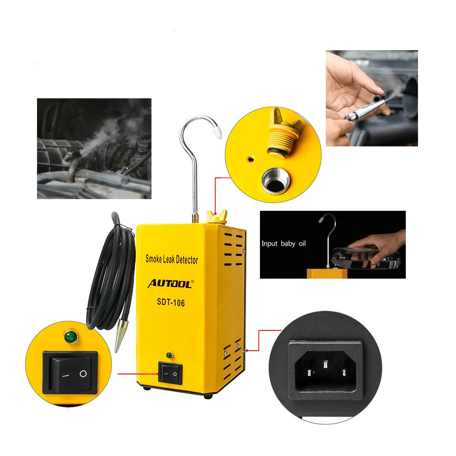 Автоматический детектор утечки системы газа SDT106 Автомобильный анализатор дыма