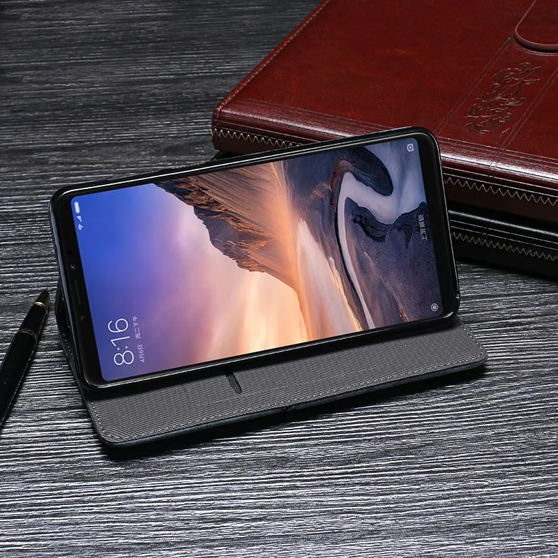 Чехол для Xiaomi Mi Max 3 6 9 дюйма роскошный винтажный флип-чехол из искусственной кожи