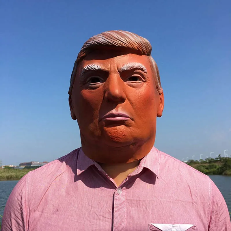 GNHYLL Смешные реалистичные латексные знаменитости Дональд Трамп в. В. Путиным маска для Хэллоуина Бальные маски для косплея карнавальный костюм