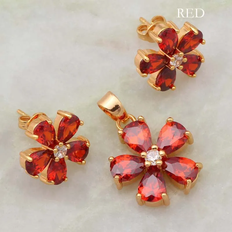 Оптовая и розничная продажа Мода cz набор украшений для женщин Мульти Cubic Zirconia