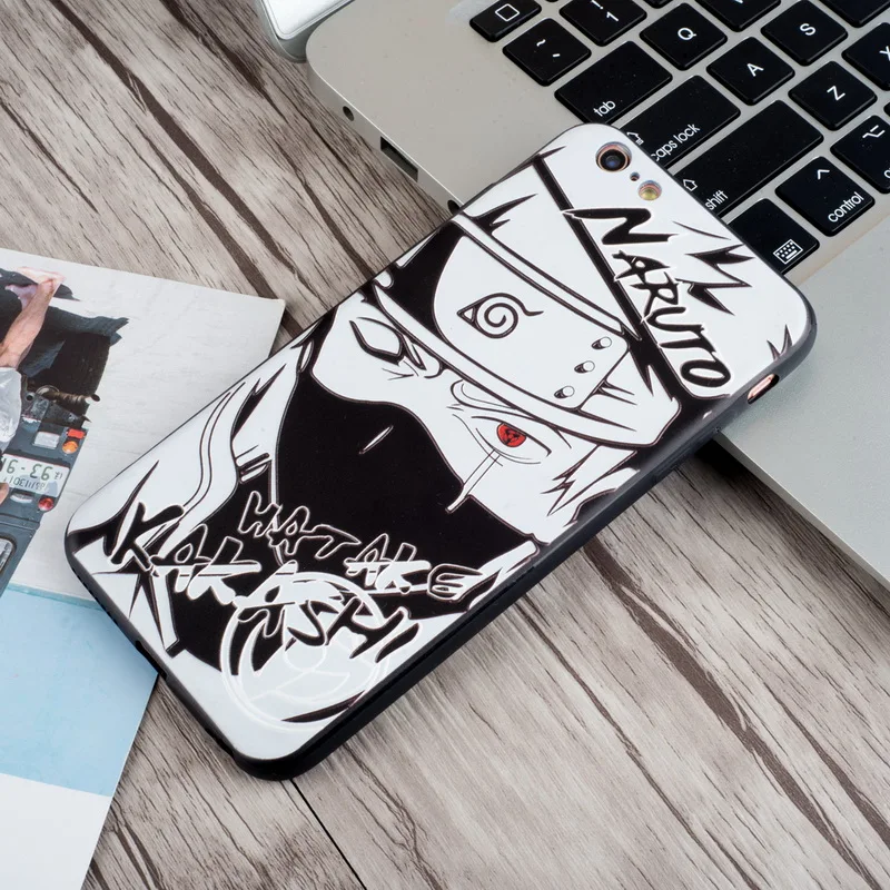 KaKashi Роскошный Аниме Наруто Саске Какаши чехол для телефона для iPhone XS max XR X 8 7 Plus Мягкий ТПУ 3D силиконовый чехол для iPhone5 5S 6S Plus - Цвет: KaKashi