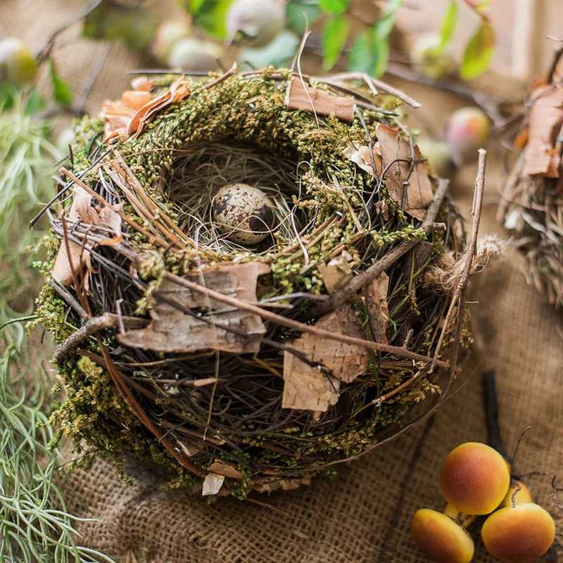 

Natural Grass Rattan Bird's Nest Garden Garden Decoration And Hanging Grocery Garden Landscape