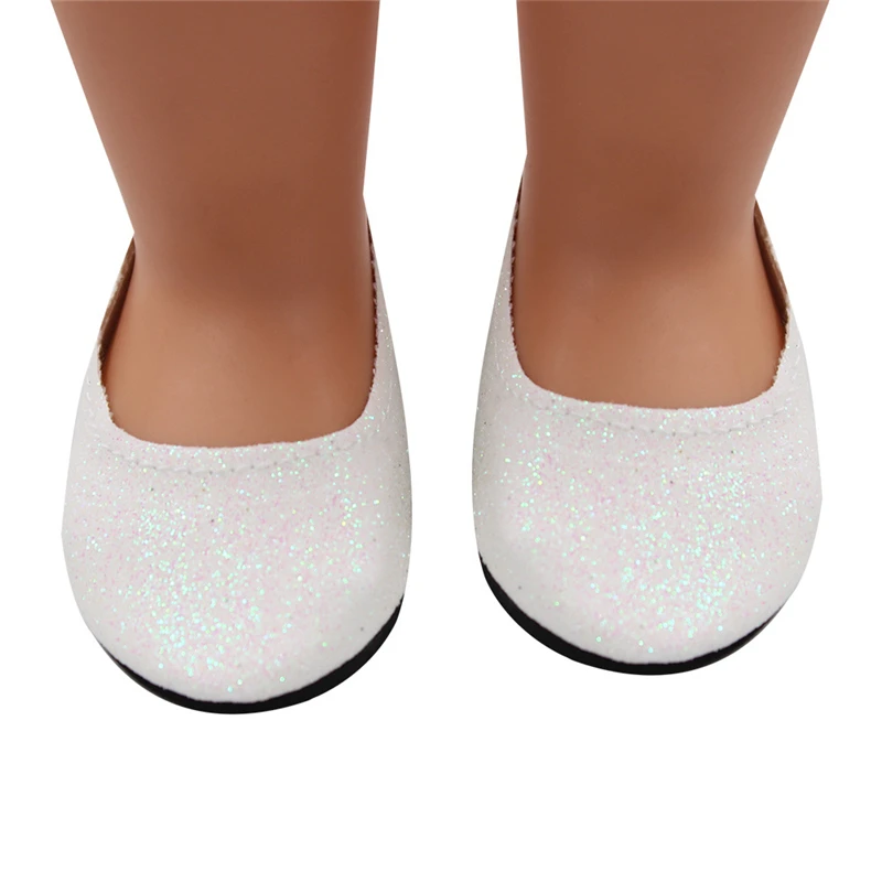 Новая модная обувь для куклы 43 см, обувь для куклы Reborn Bebe, 7,5 см, мини обувь с блестками, 18 дюймов, милая обувь для девочек