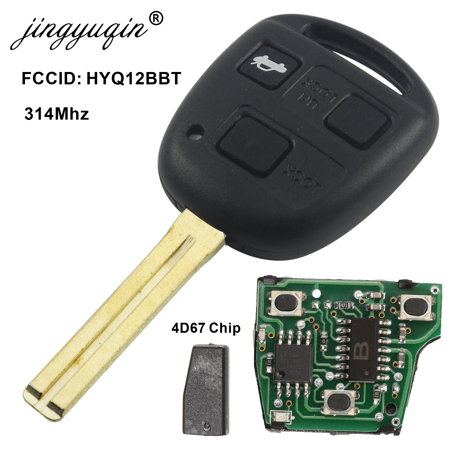 3-кнопочный дистанционный ключ jingyuqin 314 МГц для Lexus RX330 2004-2006 RX350 2007-2009 LS430 ES330 SC430