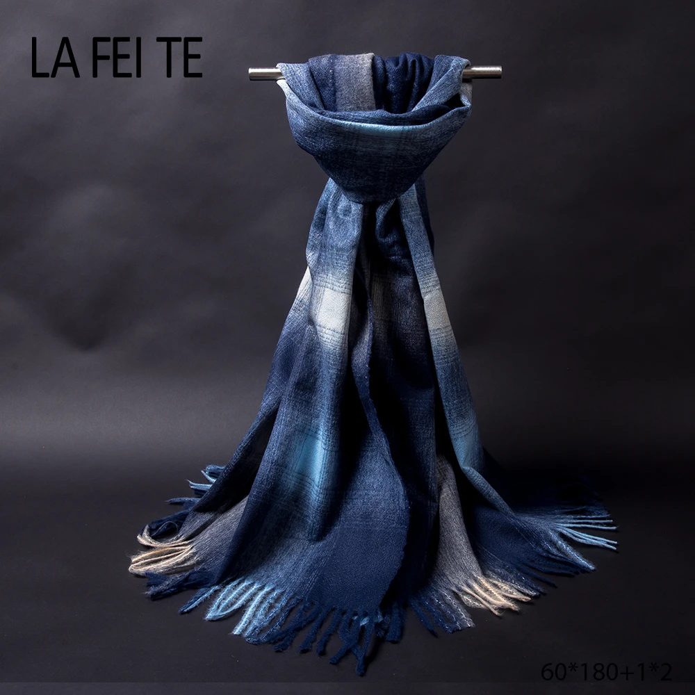 New Winter Cashmere Scarf Men Women Shawl Male Neckerchief Business Plaid Pashmina Foulard Female Wraps Women Scarves For Ladies