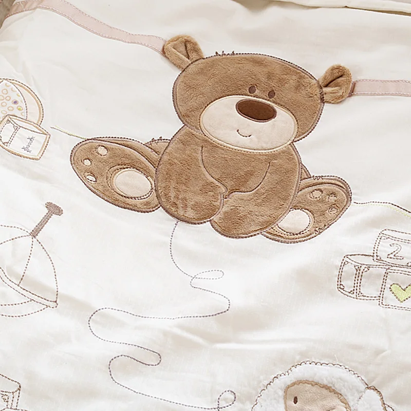 7 шт. Комплект постельного белья из хлопка с мультипликационным принтом для