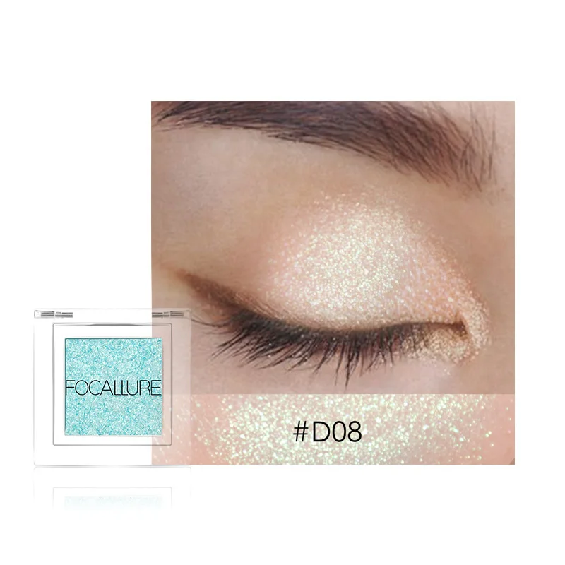 Focallure блестящие тени для век Shimmer Eye makeup одиночные тени для век стойкие и горячие модные мягкие макияж для всех видов кожи