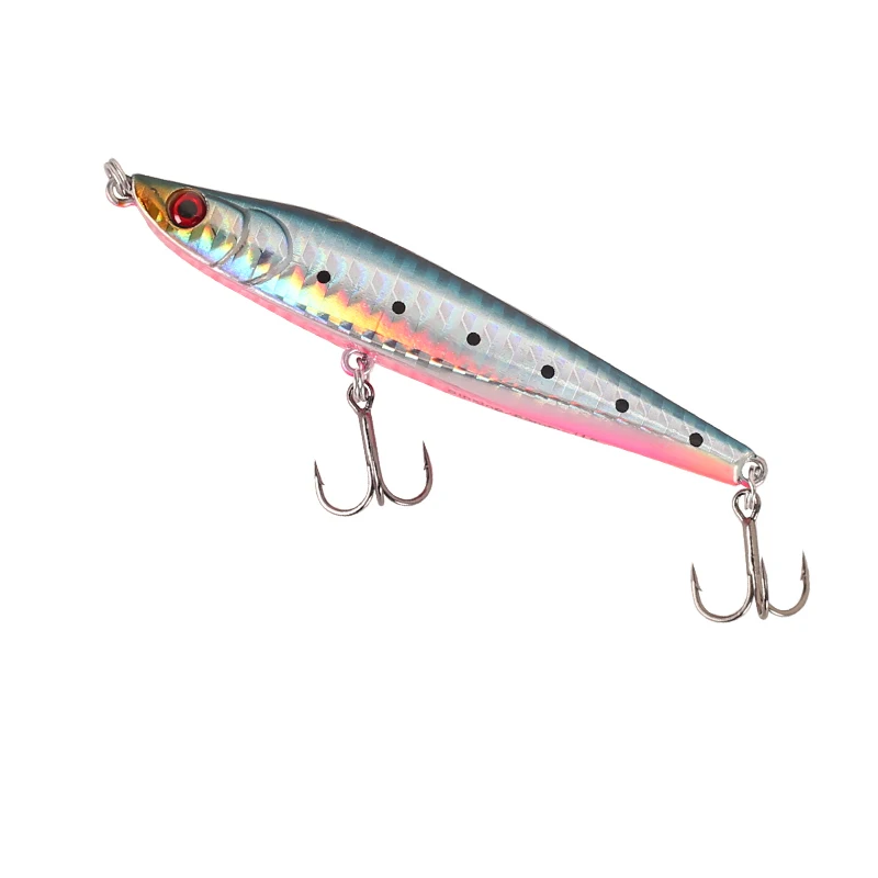Kingdom Fishing Тонущая приманка карандаш 65 мм 7 г/85 мм 11 г 13 г сильные Крючки с шипом плоский живот дизайн воблеры приманка модель 5331 - Цвет: Color N04