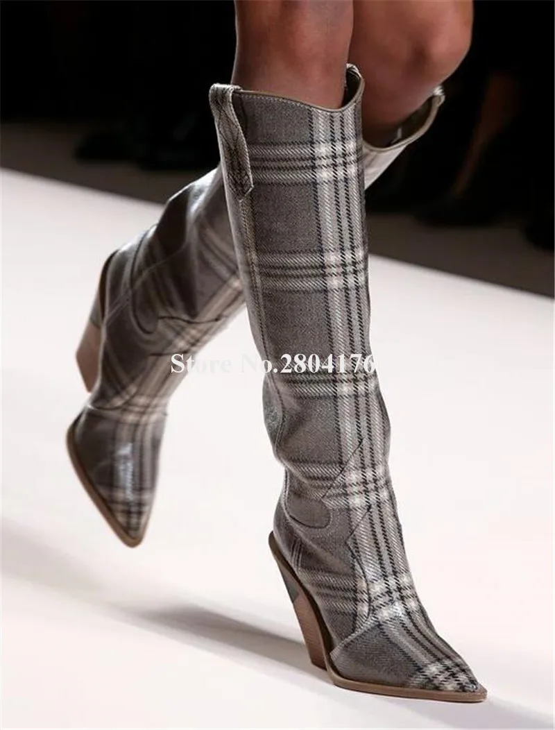 

Fashion Women Pointed Toe Geuine Leather Spike Heel Knee High Boots Brand Slip-on Cut-out Strange Heel Long Boots Riding Boots