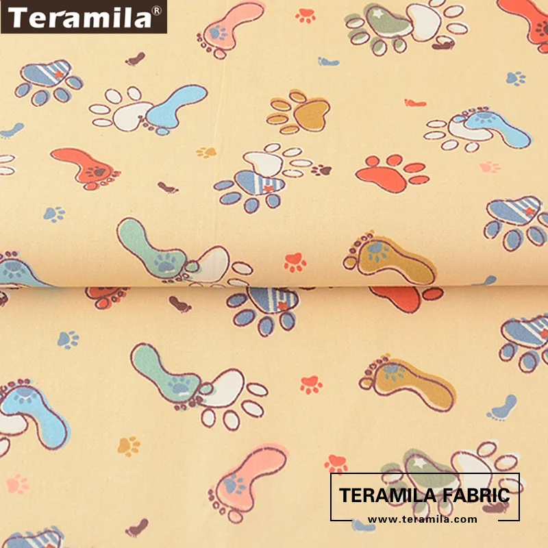 Teramila 100% хлопчатобумажная ткань Telas мягкий толстый плотный материал для квилтинга