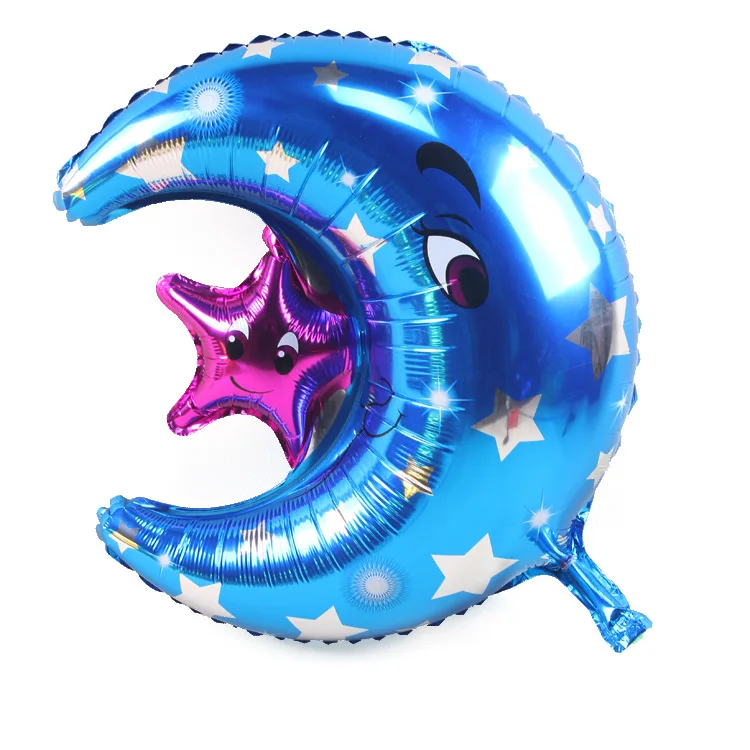 4 шт./компл. шар из алюминиевой фольги с Луной и звездой 61*50 см гелиевые шары в