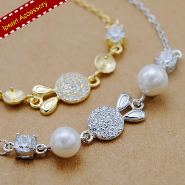 Lovely Rabbit Design Decoration Bracelet Findings Women DIY Pearl Jewelry Findings&ampComponents Accessory | Украшения и