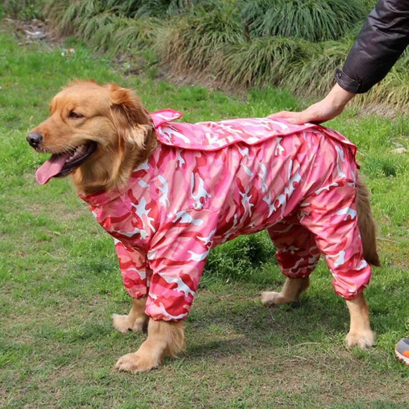 Дождевик для больших собак Водонепроницаемый Одежда Pet Костюмы плащи комбинезон