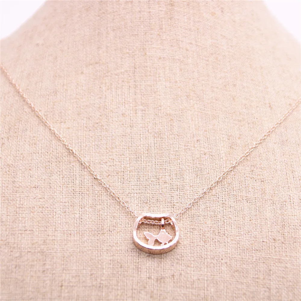 Hot fish and tank pendant necklace Child interest designed for women | Украшения и аксессуары