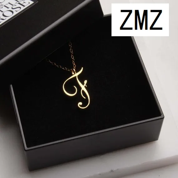 ZMZ 2019 Европа/США модное женское ожерелье с надписью F и текстом подарок для