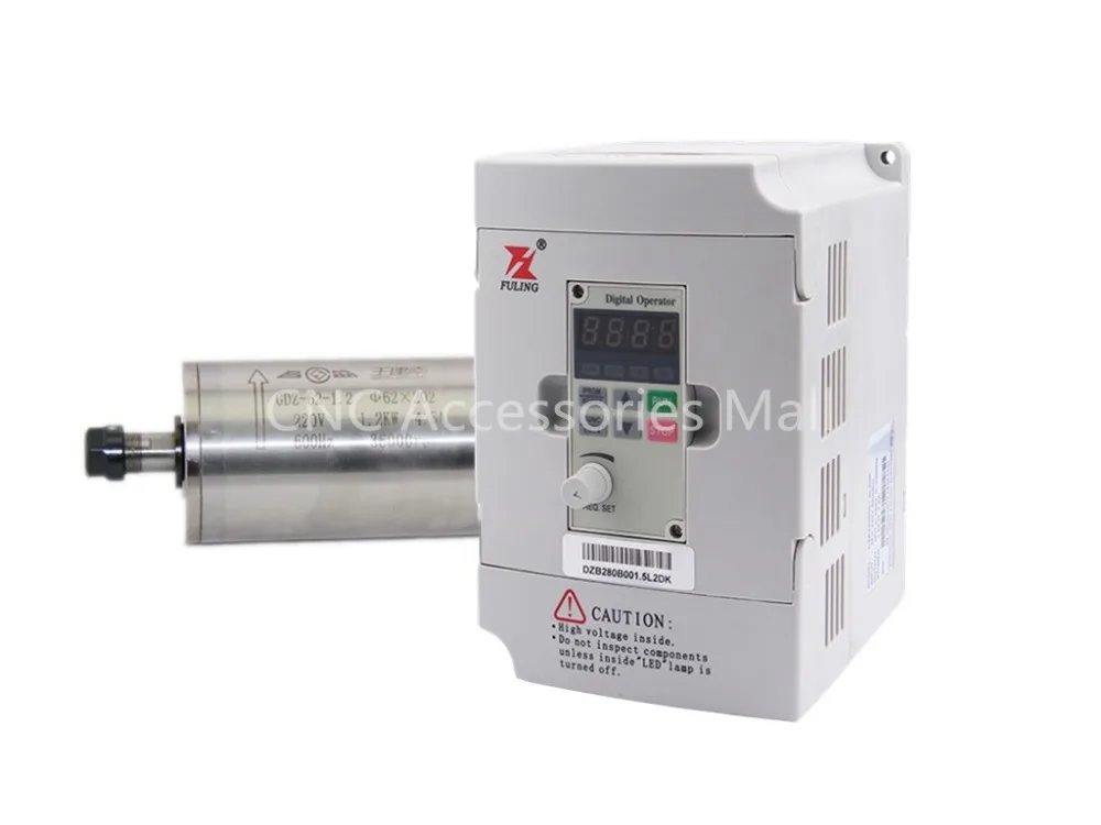 Двигатель шпинделя с водяным охлаждением 1.2kw ER11 GDZ62 1.2 (36000 об/мин) для гравировки